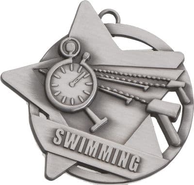 SILVER 60mm Swimming SM2S Medal