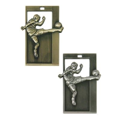 SILVER 65mm Power Shot Football 00.65.065.s Medal