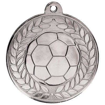 SILVER Aviator Football Medal Antique Silver 50mm