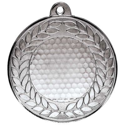 SILVER Aviator Golf Medal Antique Silver 50mm
