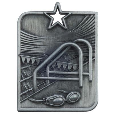 SILVER Centurion Star Series Swimming Medal Silver 53x40mm