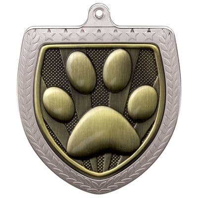 SILVER Cobra Dog Obedience Shield Medal Silver 75mm