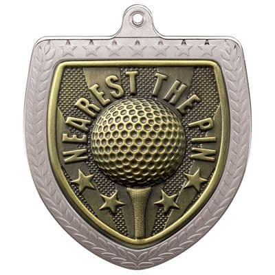 SILVER Cobra Golf Nearest the pin Shield Medal Silver 75mm