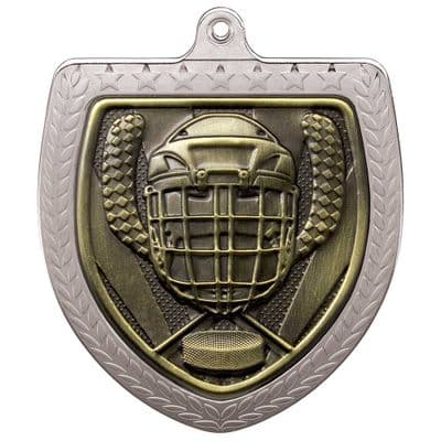 SILVER Cobra Ice Hockey Shield Medal Silver 75mm