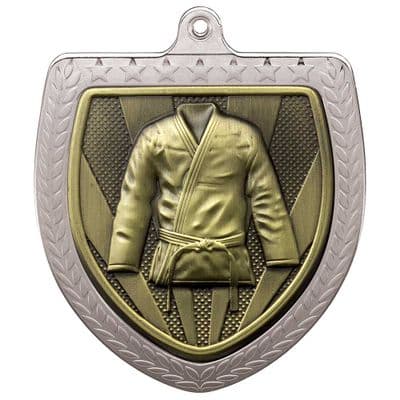 SILVER Cobra Martial Arts Gee Shield Medal Silver 75mm