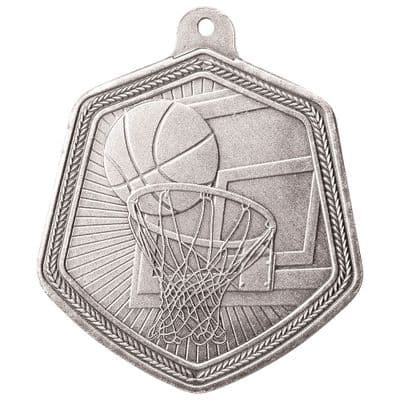 SILVER Falcon Basketball Medal Silver 65mm