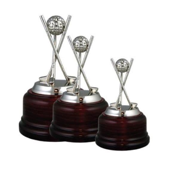SILVER GOLF TROPHY 20.5CM
