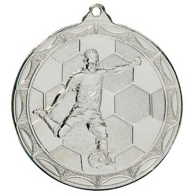 SILVER Impulse Football Medal Silver 50mm