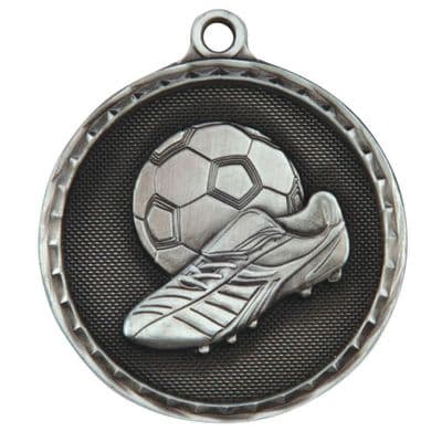 SILVER Power Boot Medal Antique Silver 50mm