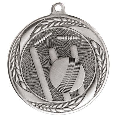 SILVER Typhoon Cricket Medal Silver 55mm