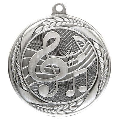 SILVER Typhoon Music Medal Silver 55mm