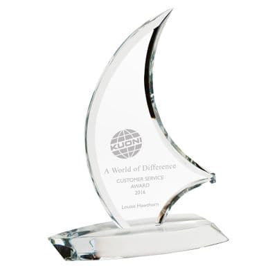 The Admiral Optical Crystal Award 275mm including etching