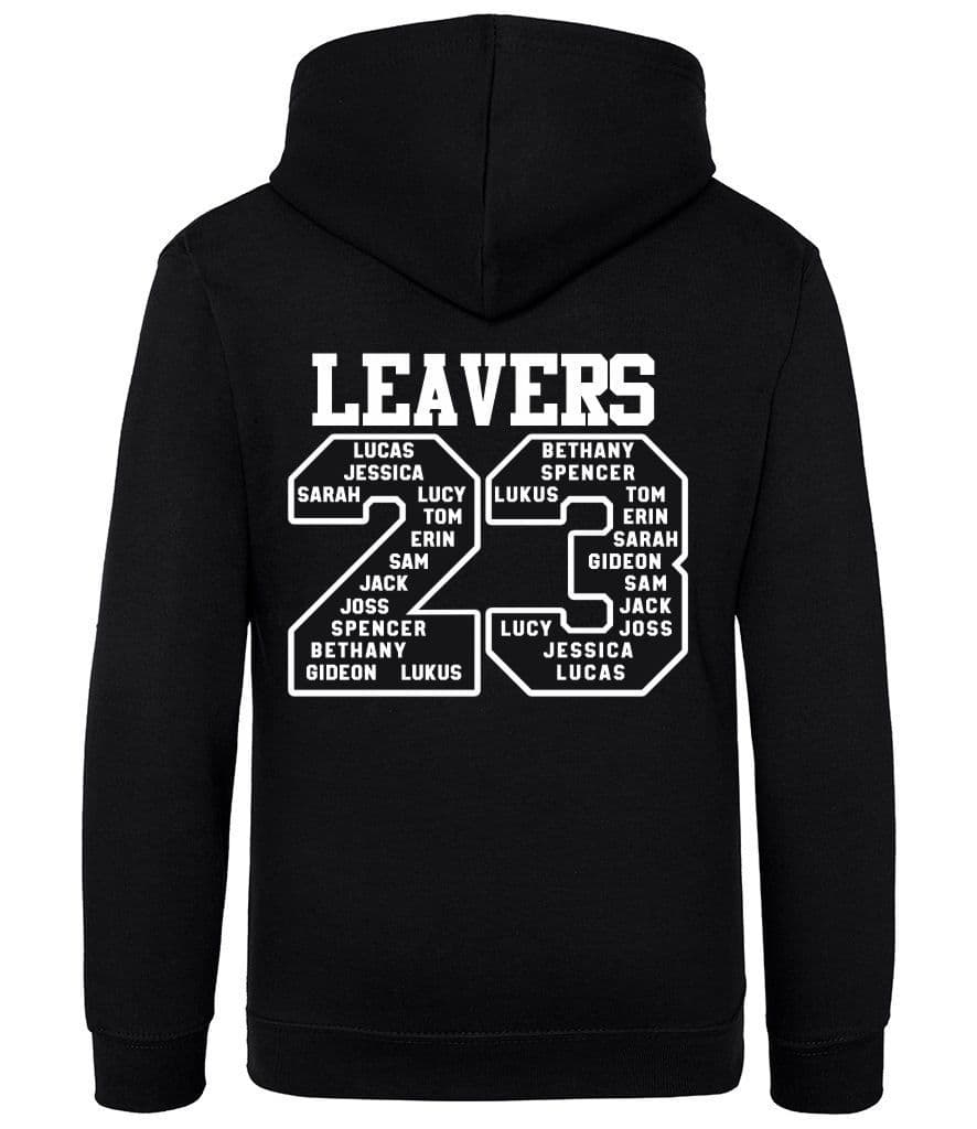 The Avenue School Leavers Zipped Hoodie Black