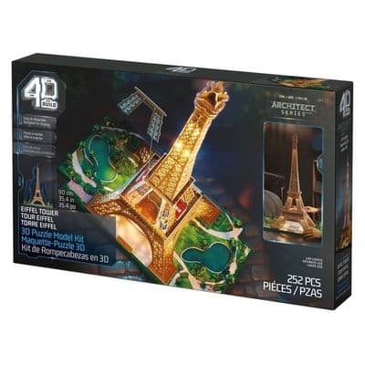 4D Build 3D Puzzle Model Kit Eiffel Tower Pokemon F1 Spiderman KPop Ages 12+