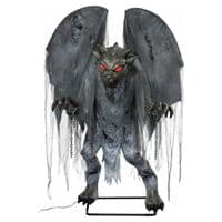 7.3ft Animated Gargoyle Halloween Motion Sensor with LED Eyes Sound