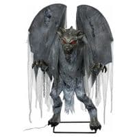 7.3ft Animated Gargoyle Halloween Motion Sensor with LED Eyes Sound