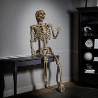 7ft Poseable Skeleton Halloween Decoration Life Size Full Body Bone Prop Indoor