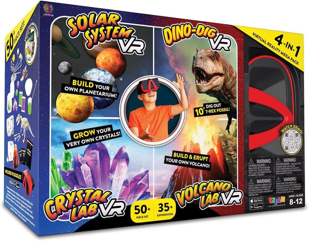 Abacus Brands Virtual Reality 4 in 1 Deluxe VR Lab Mega Pack STEM Learning