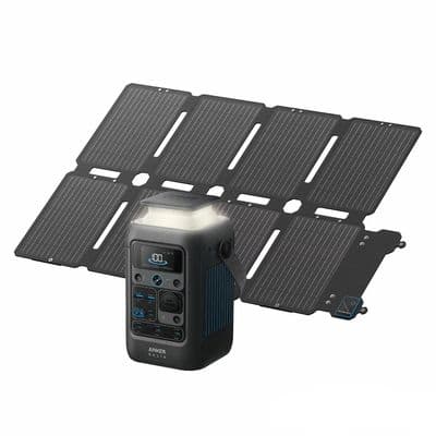 Anker C300X DC Portable Power Station + 100W Foldable Solar Panel