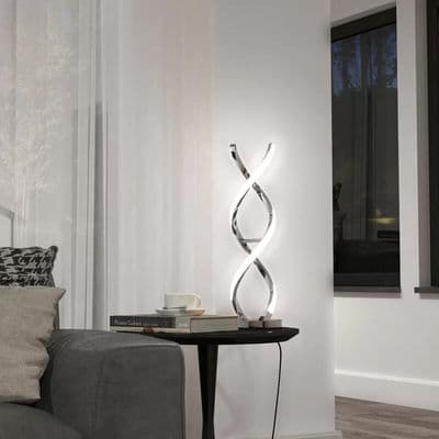 Artika Chrome Swirl LED Table Lamp