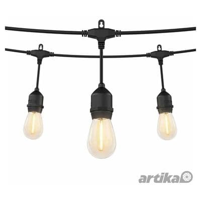 Artika Eclipse Solar 20 LED String Lights |12.8m|Solar & USB-C|Remote Control