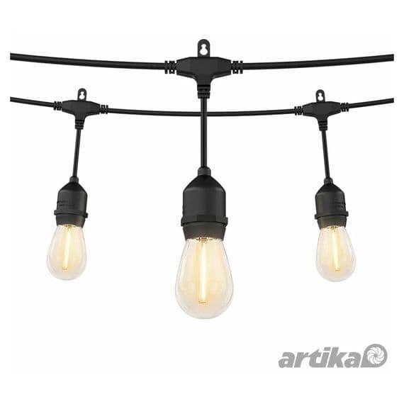 Artika Eclipse Solar 20 LED String Lights |12.8m|Solar & USB-C|Remote Control