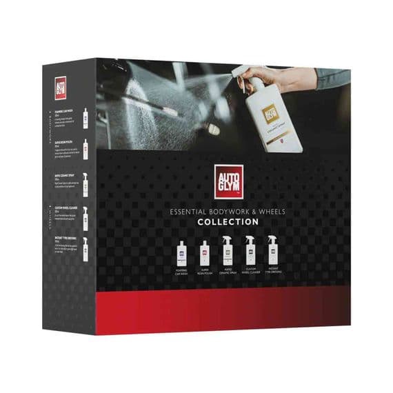 AUTOGLYM Car Care Gift Set 5pc Wash Polish Ceramic Wheel & Tyre Kit