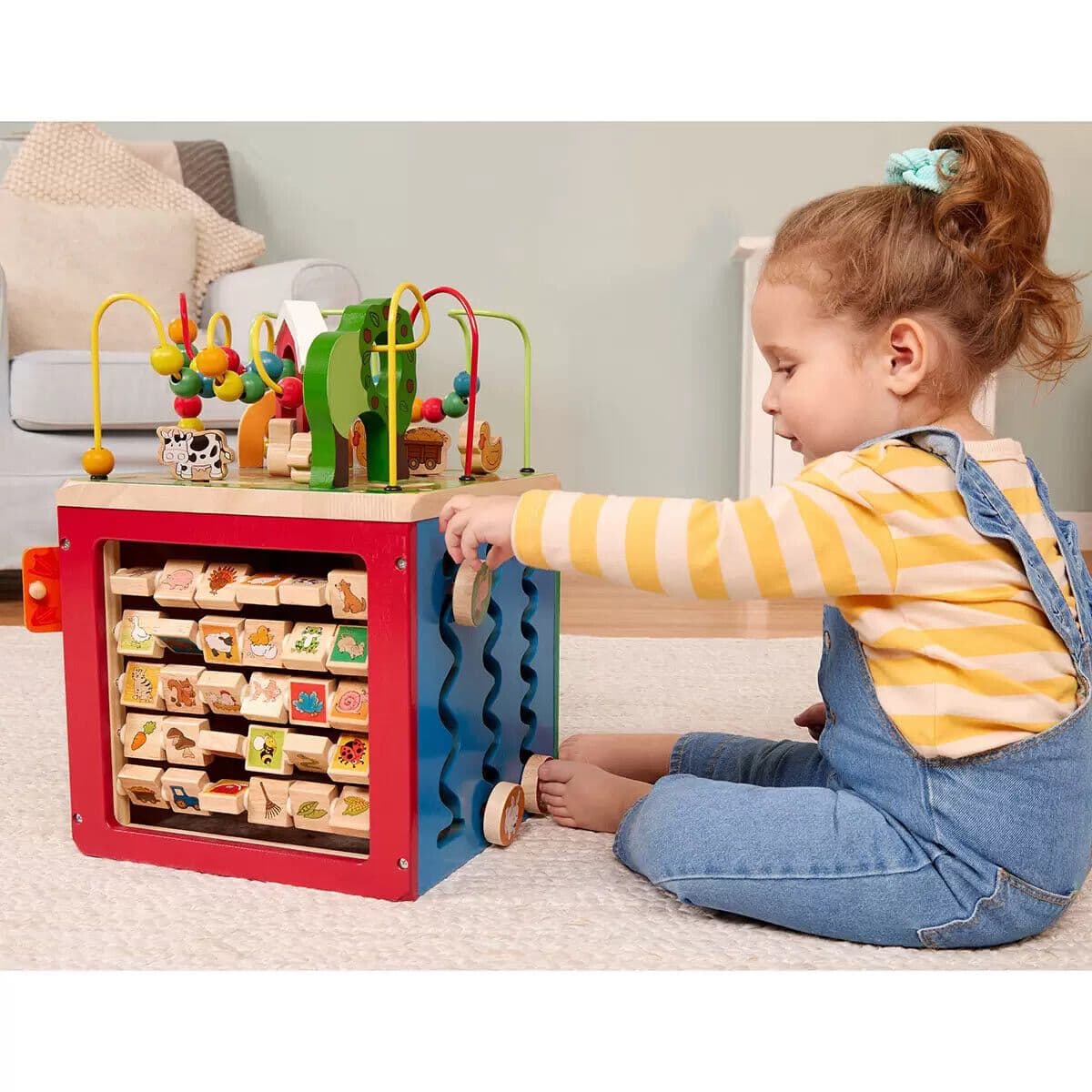 Battat Wooden Farm Activity Cube BT4599Z