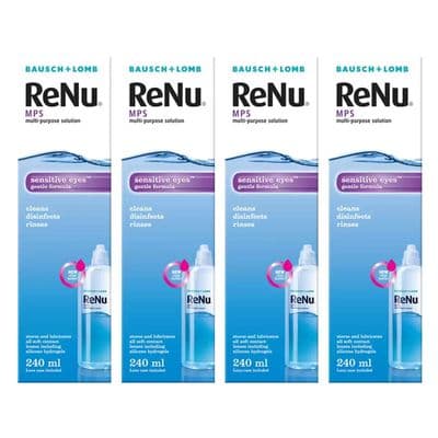 Bausch & Lomb ReNu Multi-Purpose Contact Lens Solution 4x240ml (4 Months Supply)