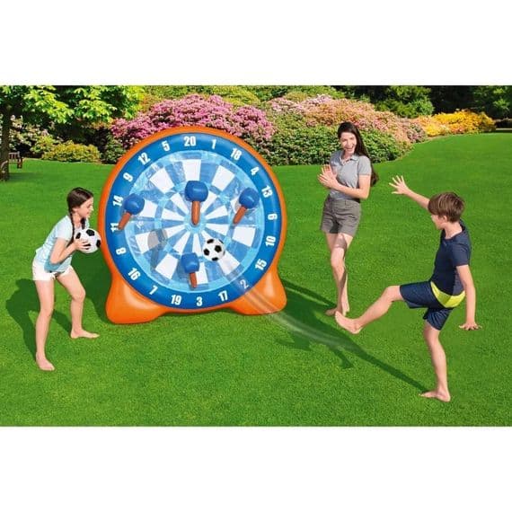 Bestway 2-in-1 Giant Inflatable Dartboard Football Axe Garden Game 157cm Ages 6+