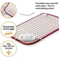 Beurer HK Cosy Electric Heat Pad Red Trim | 3 Heat Settings | Auto Off