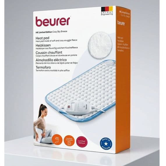 Beurer HK Cosy Electric Heat Pad Sky Breeze | 3 Heat Settings | Auto Off