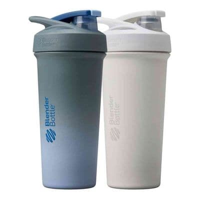 BlenderBottle Strada Sleek Stainless Steel Shaker 740ml Leak Proof 2 Pack