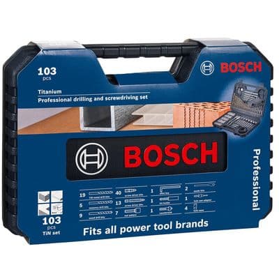 Bosch 103 Piece Titanium Professional Drilling & Screwdriving Bit Set 2608594070