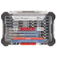 Bosch PRO 20 Piece Impact Screwdriving & Multiconstruction Drilling Bit Set