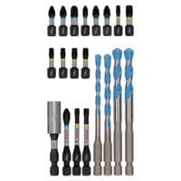 Bosch PRO 20 Piece Impact Screwdriving & Multiconstruction Drilling Bit Set