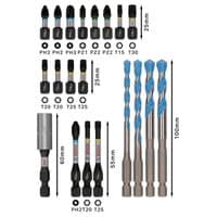 Bosch PRO 20 Piece Impact Screwdriving & Multiconstruction Drilling Bit Set