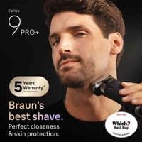 Braun Series 9 Pro+ Shaver with Cleaning, Charging Station & Power Case 9675cc