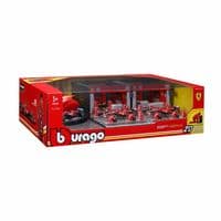 Burago Formula Racing Paddock Playset 1:43 Ferrari, Red Bull, Mclaren, Mercedes