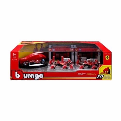 Burago Formula Racing Paddock Playset 1:43 Ferrari, Red Bull, Mclaren, Mercedes