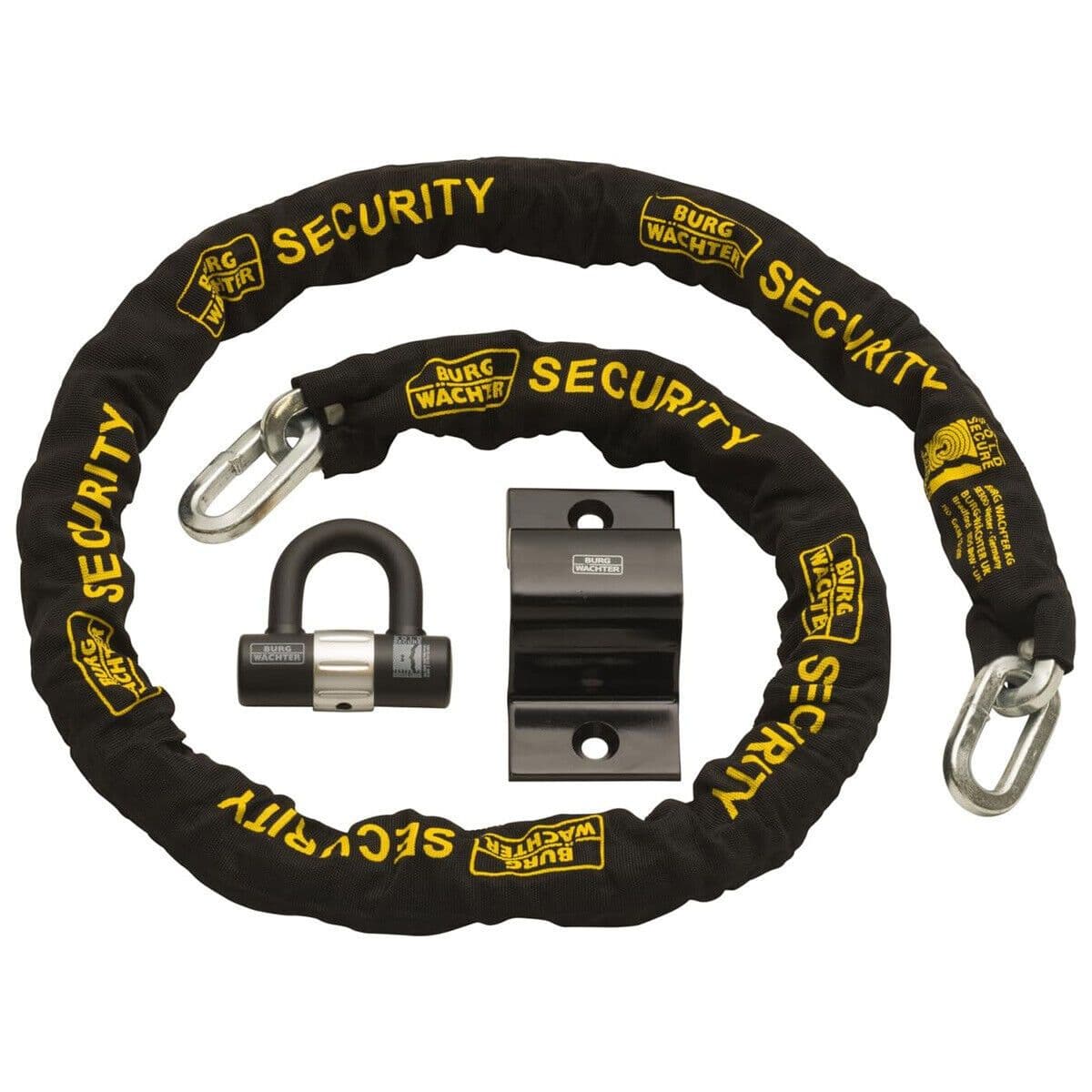 MPW Heavy Duty 2M Motorcycle Security Chain & Padlock - Motorbike Scooter Anti-Theft