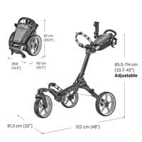 Caddytek CaddyLite AUTO +360 Golf Push Cart Trolley | Auto-Fold | Swivel Wheel