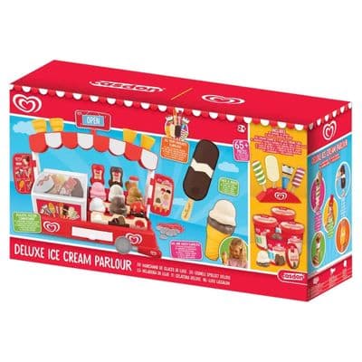 Casdon Walls Deluxe Ice Cream Parlour Playset Exclusive 65pc 9 Ice Creams 2+