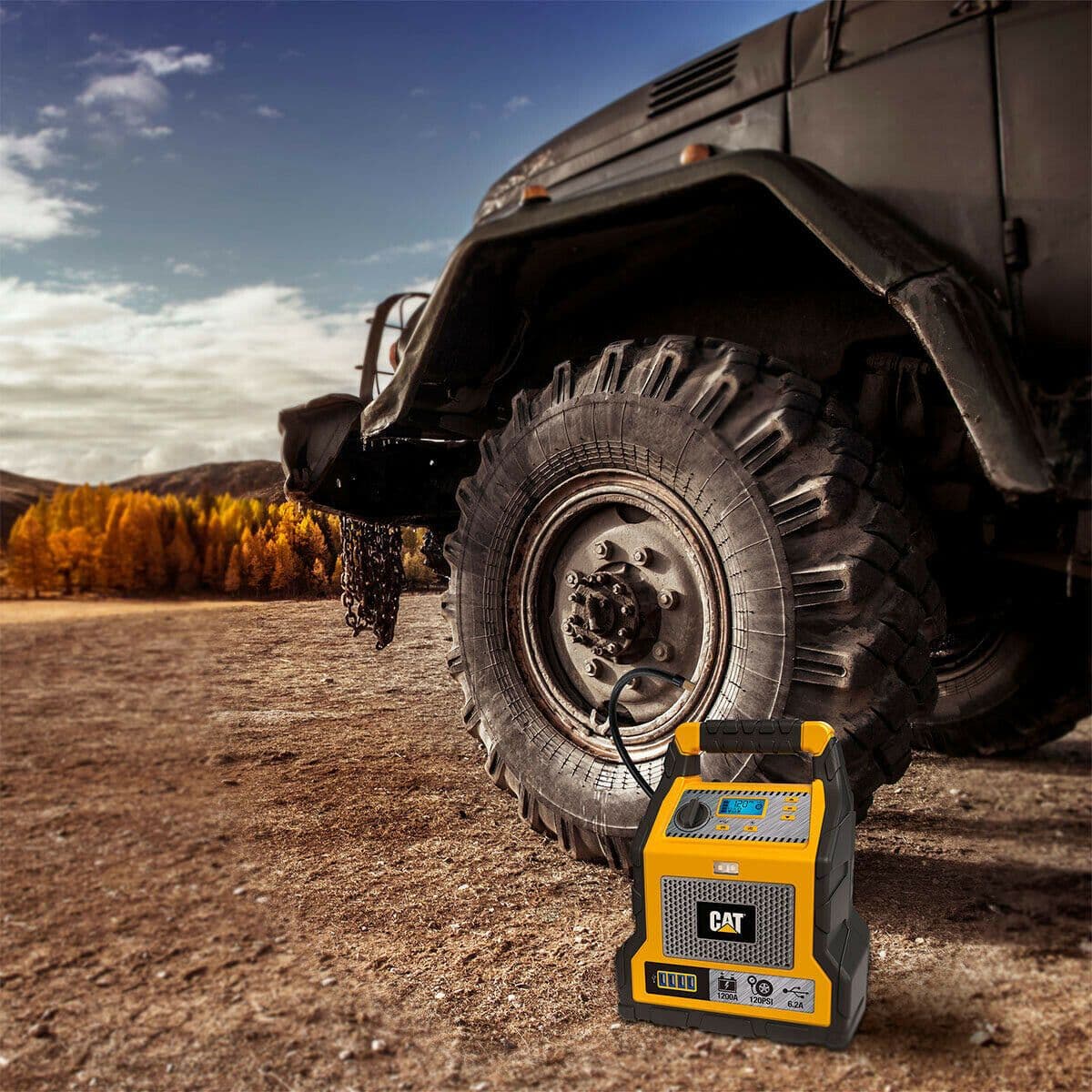 CAT 1200 Peak Amp Professional Portable Jump Starter & Compressor Tyre Inflator CAT 1200 Peak Amp Professional Portable Jump Starter & Compressor Tyre Inflator