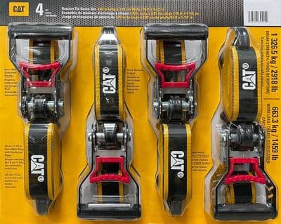 CAT Ratchet 4 Pack Heavy Duty Tie-Downs Straps Handle Set 3.8 x 487.6 cm