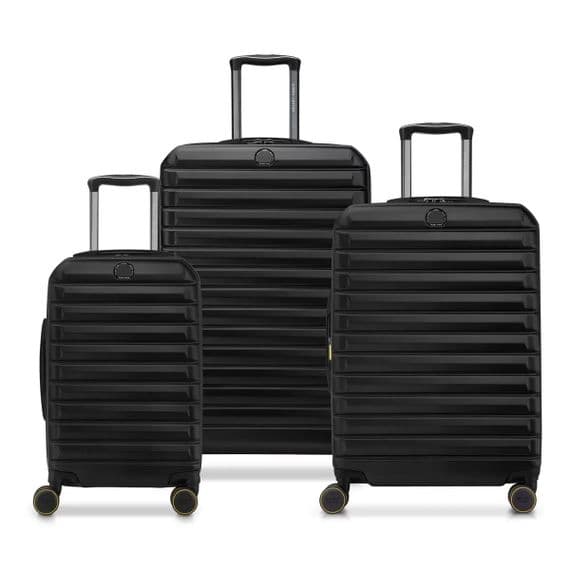Delsey Helium Edge 2.0 Hardside 3-Piece Set Black Spinner Luggage