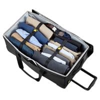 Delsey Paris Torrent Rolling Duffel Bag Waterproof Bag Travel Luggage Black