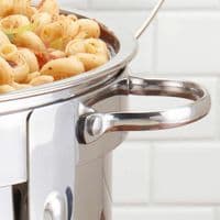 Denmark 8.5L Round Stainless Steel Chafing Dish with Glass Lid & Holder