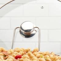 Denmark 8.5L Round Stainless Steel Chafing Dish with Glass Lid & Holder