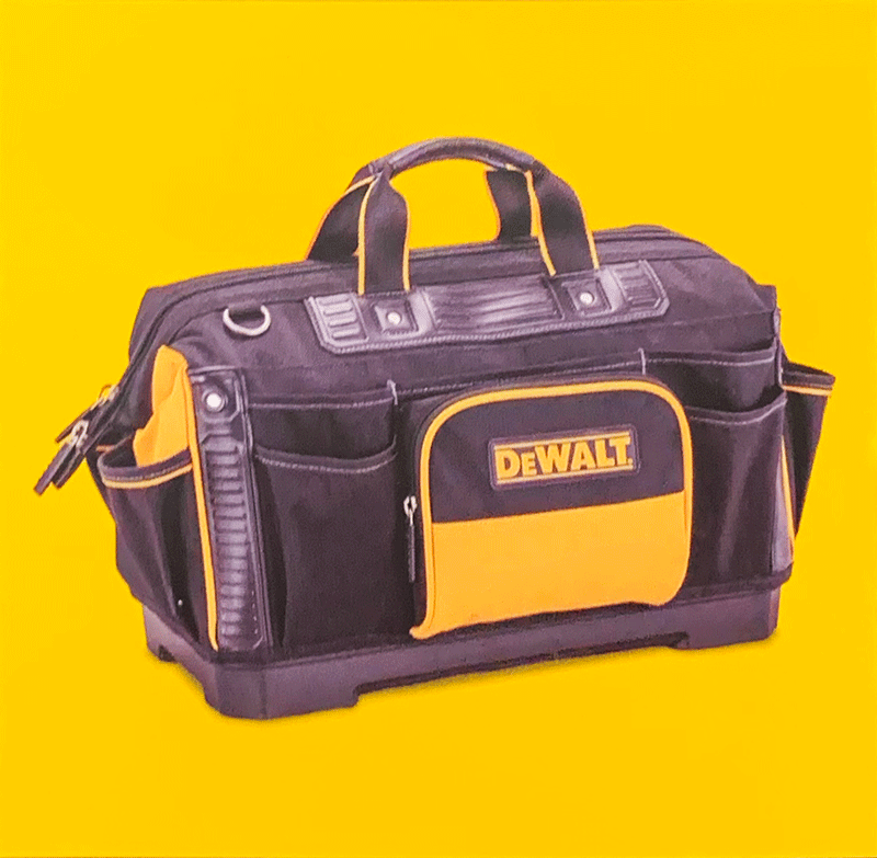 DEWALT 18 Durable Technician Tool bag with Shoulder Strap Hard Base